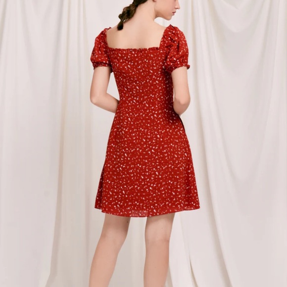 Petite Studio Maisy Dress - Red Print - Picture 3 of 3
